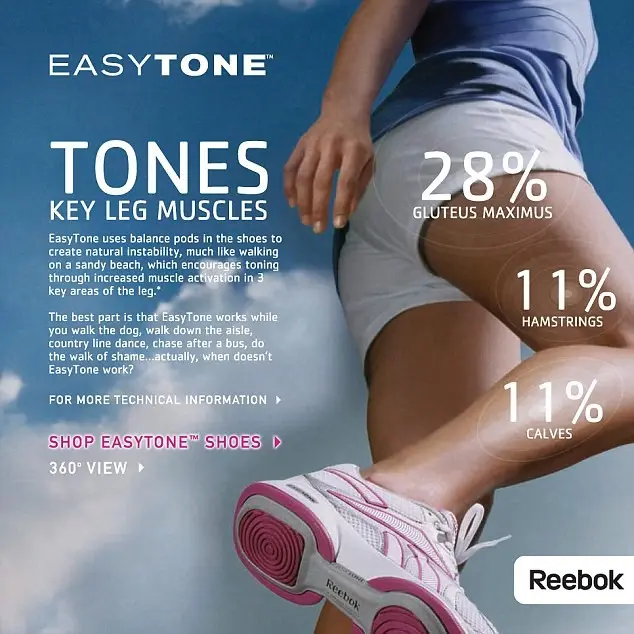 reebok misleading ad
