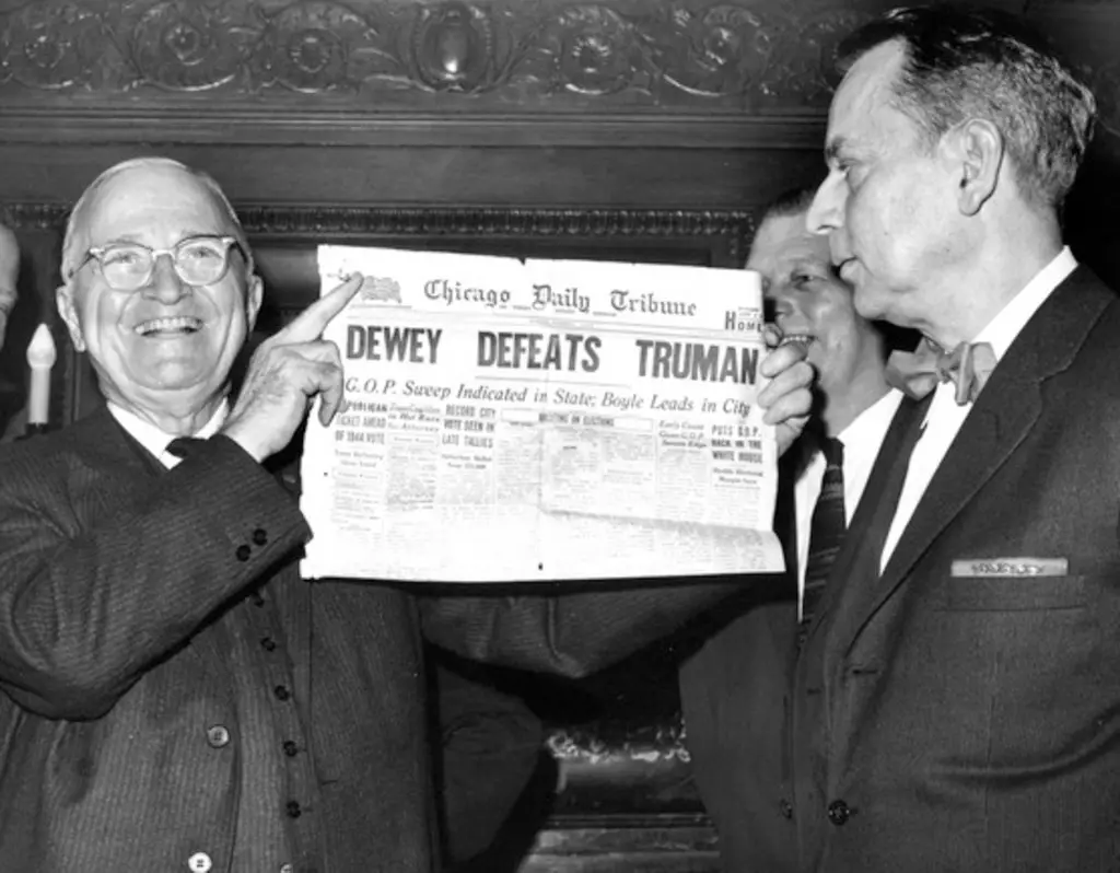 research methodology, Dewey defeats Truman